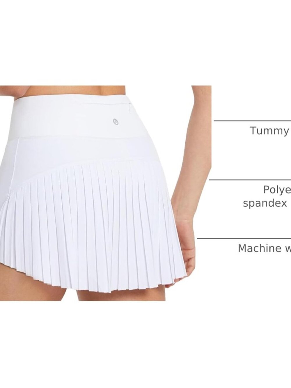 Tennis Skirt Pleated Golf Skorts with 3 Pockets - Picture 4 of 7